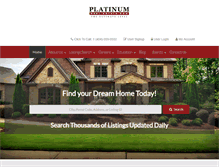 Tablet Screenshot of platinumrealestate.com